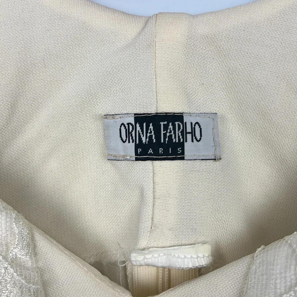 Orna Farho Paris vintage zipper closure ivory corset top - Picture 3 of 7